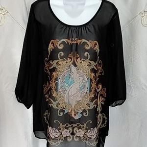 Venus Art Nouveau Lady Chiffon Top
